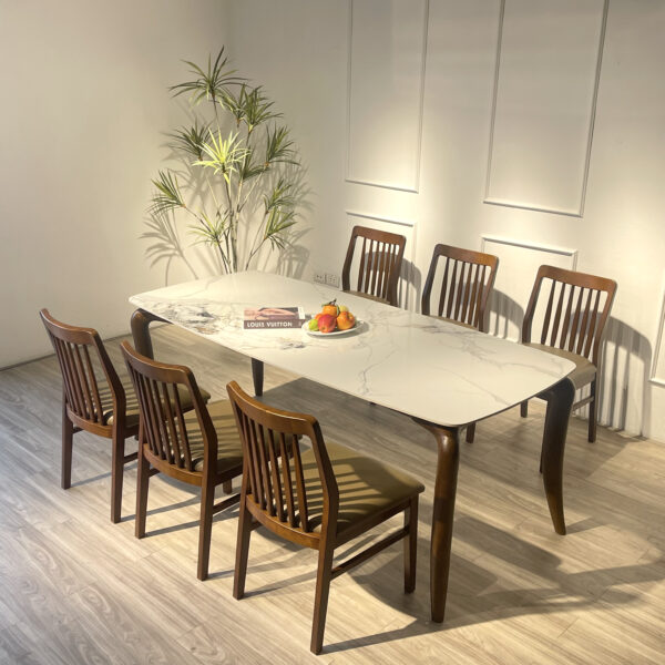 Bộ bàn ăn Mặt đá Mùa Thu 8 ghế A8S18W - Hình ảnh 4