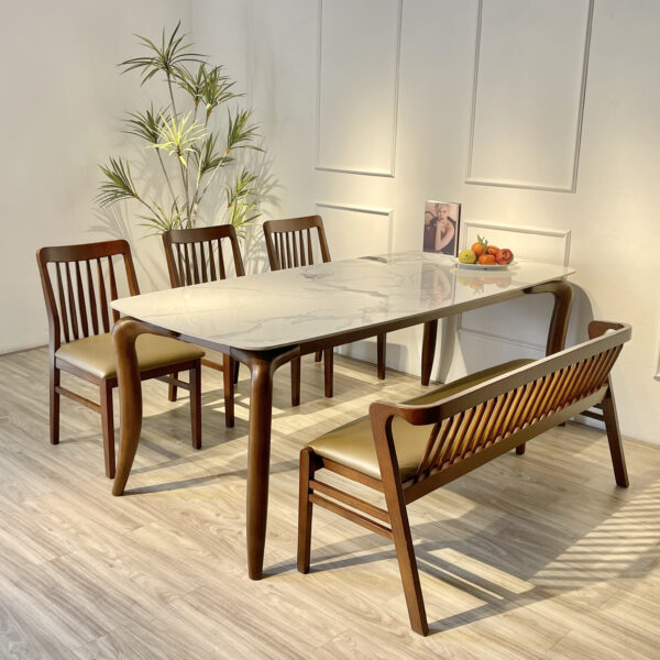 Bộ bàn ăn Mặt đá Mùa Thu 3 ghế A3BS18W