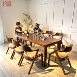 Bàn ăn Saint S8CTW – thiết kế 8 ghế đồng bộ