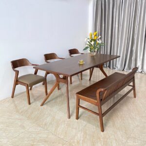 Bàn ăn Saint 3 ghế S3BL18W