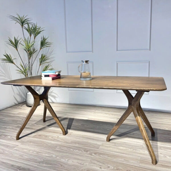 Bàn ăn Crown 1.8m K43 antic (rêu tây ánh nâu vàng ) - Hình ảnh 4