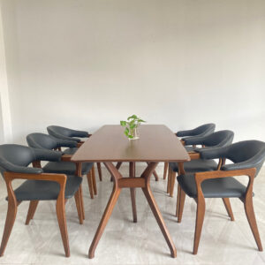 Bộ bàn ăn Rudy - 1M8 walnut
