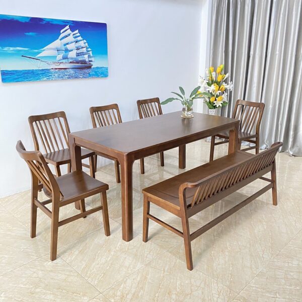 Bộ bàn Xuân hè 1m8 Walnut- XH3GB14W - Hình ảnh 4