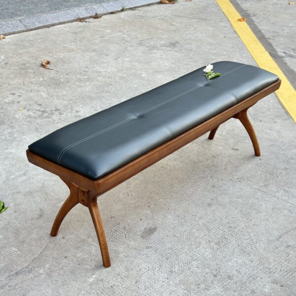 Bộ bàn ăn RUDY- Bàn ROMAN 2 ghế 1bench- RR2C1B - Hình ảnh 3