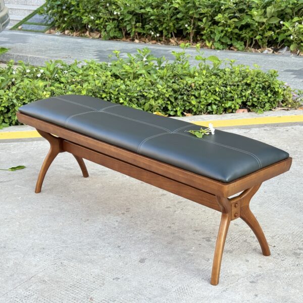 Bộ bàn ăn RUDY- Bàn ROMAN 2 ghế 1bench- RR2C1B - Hình ảnh 4