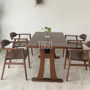 Bộ bàn ăn Óc Chó - 1M35 walnut