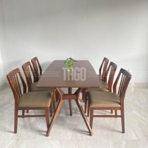 Bộ bàn ăn MÙA THU - CROWN 6G walnut