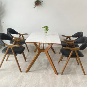 Bộ bàn ăn đá Lifumi - LFM walnut