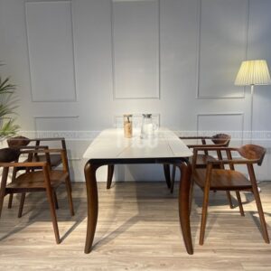 Bộ bàn ăn Óc Chó walnut