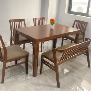 Bộ bàn ăn Mùa Thu - 1M35 Walnut
