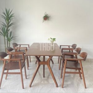 Bộ bàn ăn Óc Chó - 1M8 walnut