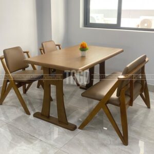Bộ bàn ăn Kingdom -1M3 rêu tây ánh vàng