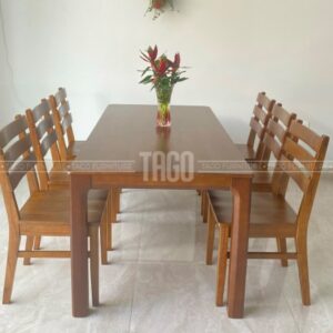 Bộ bàn ăn Sun Shine -1M8 walnut