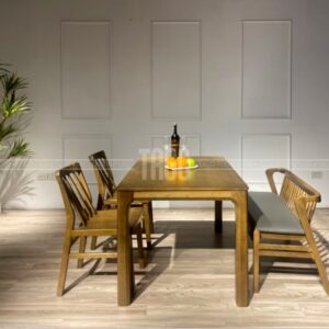 Bộ bàn Xuân hè 2 ghế 1 bench - XH2G1B14A