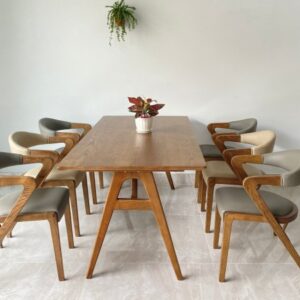 Bộ Bàn Ăn Uri k43 antic ( rêu tây ánh nâu vàng )