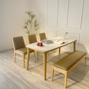 Bộ bàn ăn đá Ceramic Kanta - KA4GB18