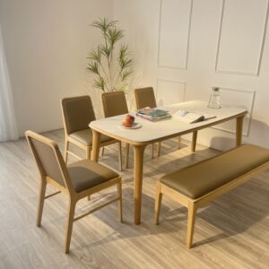 Bộ bàn ăn đá Ceramic Kanta - KA4GB18T
