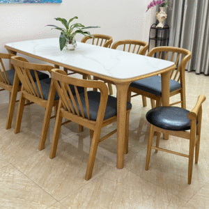 Bộ bàn đá CANDY 6 ghế kèm ghế Jolie- C6C1J