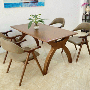 Bộ bàn ăn LIFUMI- Bàn ROMAN 4 ghế -RL4C