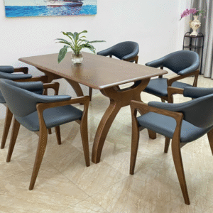 Bộ bàn ăn RUDY- Bàn ROMAN 5 ghế- RR5C