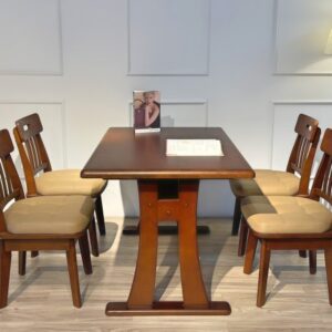 Bộ bàn ăn Xoay walnut