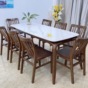 Bộ bàn ăn Mặt đá Xuân - Hè 8 ghế   XH8S18W