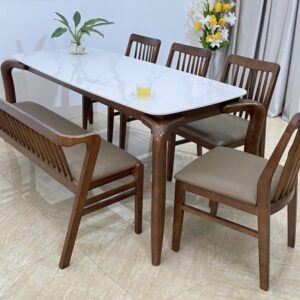 Bộ bàn ăn Mặt đá Mùa Thu 4 ghế   A4BS18W