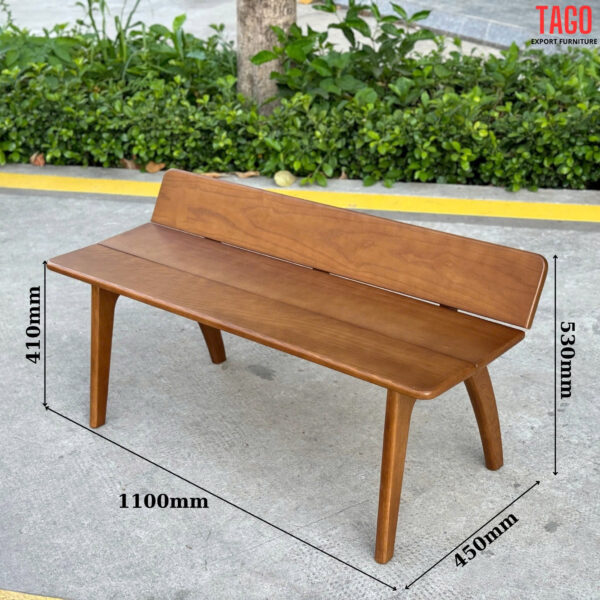 Bộ bàn ăn RUDY- Bàn ROMAN- 2 ghế 1 bench- RR2C1B - Hình ảnh 7
