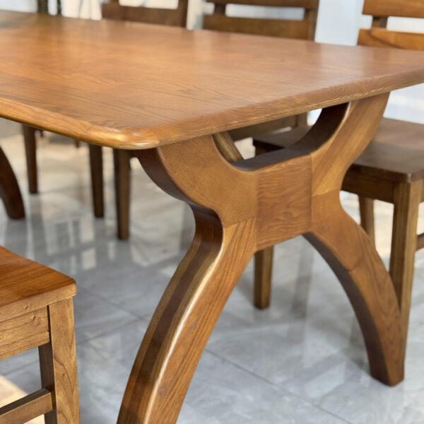 Bộ bàn ăn RUDY- Bàn ROMAN- 2 ghế 1 bench- RR2C1B - Hình ảnh 3