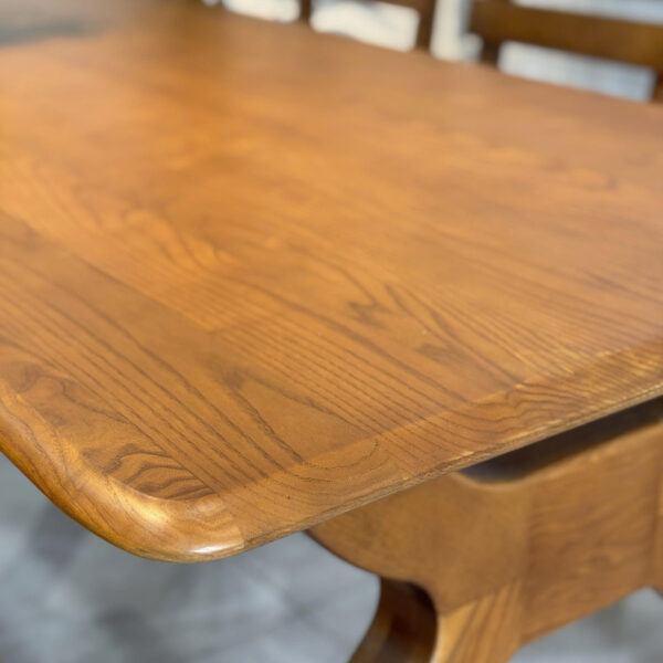 Bộ bàn ăn RUDY- Bàn ROMAN- 2 ghế 1 bench- RR2C1B - Hình ảnh 2