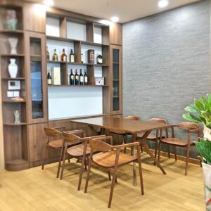 Bộ bàn ăn Óc Chó - BOC6G18W