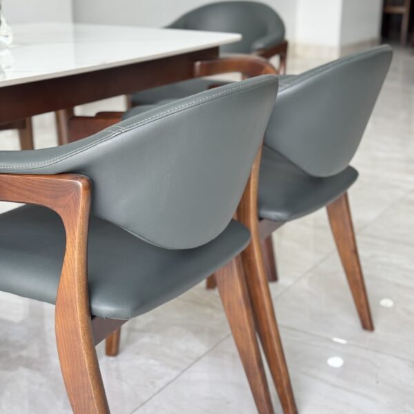 Bàn ăn mặt đá Rudy 6 walnut - Hình ảnh 7