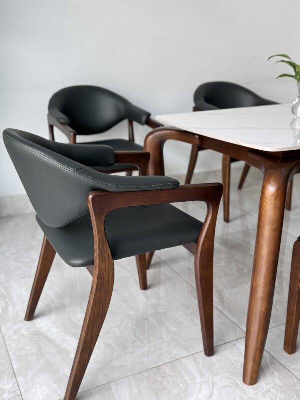 Bàn ăn mặt đá Rudy 6 walnut - Hình ảnh 11