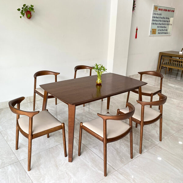 Bộ bàn ăn Amber 1m45 - KRAB6G