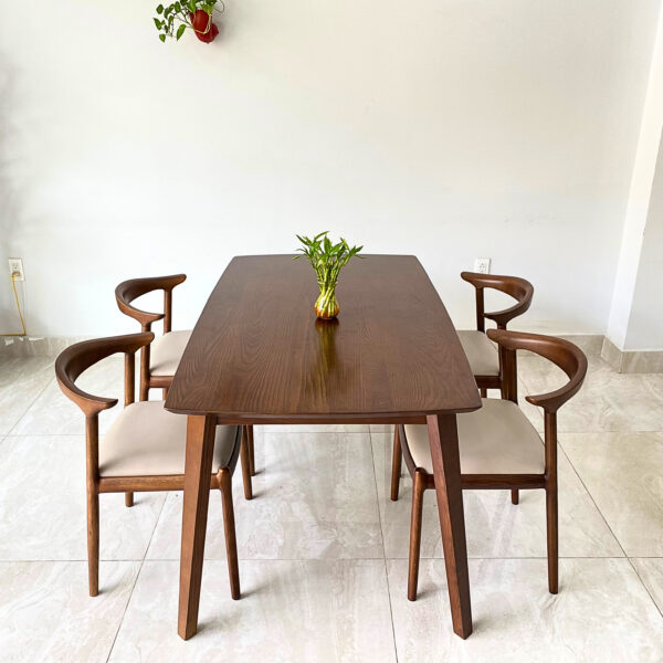 Bộ bàn ăn Amber 1m45 - KRAB6G - Hình ảnh 4