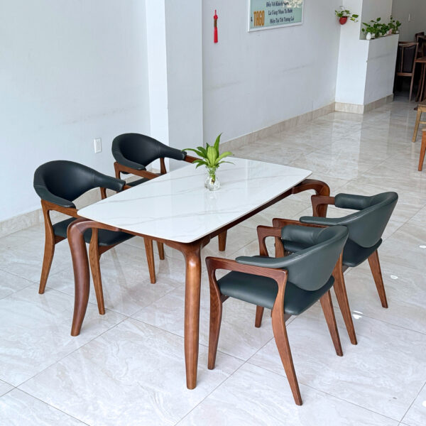 Bộ bàn ăn Rudy mặt đá - BDRU6GN - Hình ảnh 6