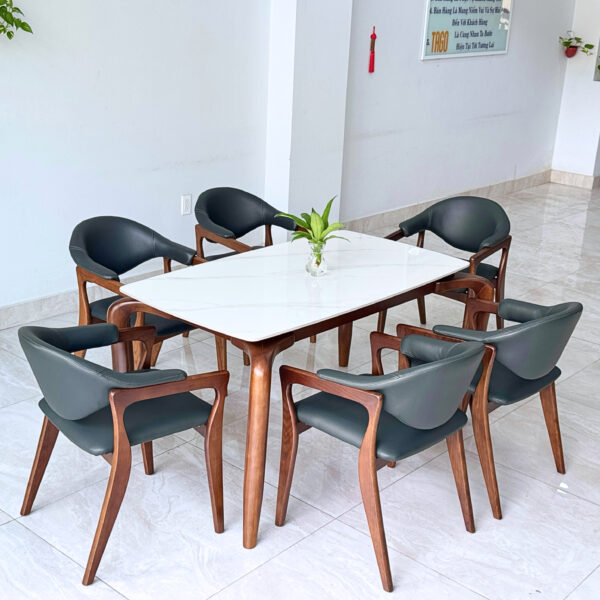 Bộ bàn ăn Rudy mặt đá - BDRU6GN - Hình ảnh 8