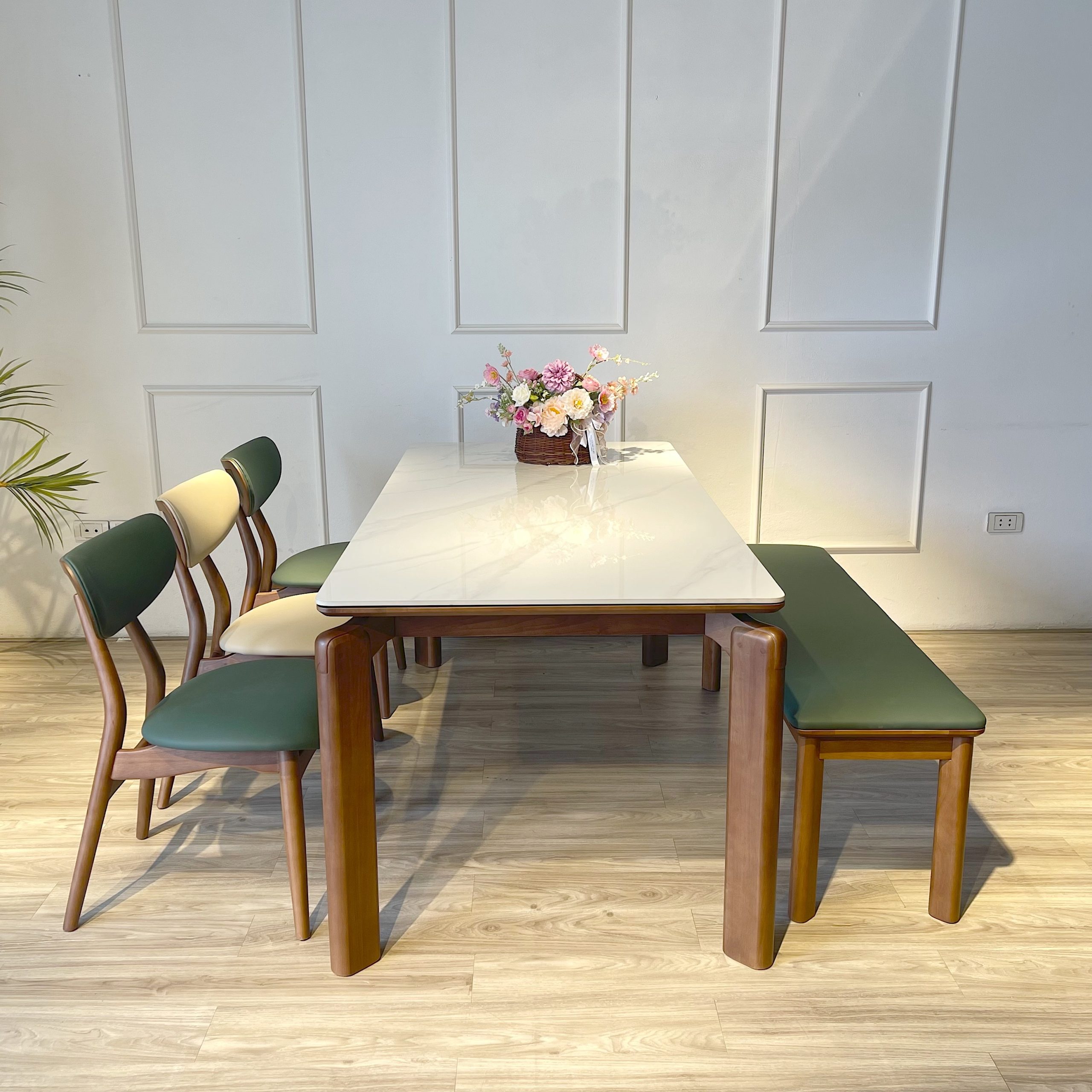 Bộ bàn ăn TADI phối bench - BTD1793GB