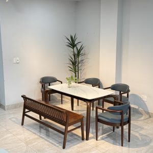 Bộ Bàn Ăn Nori 1400mm phối bench 1m4 - BNR4GB