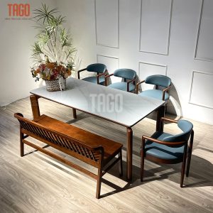 Bộ Bàn Ăn Nori 1790mm phối bench - BNR4GB