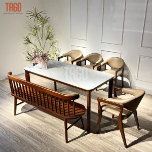 Bộ bàn ăn Rudy- Nori 1M6 4G1B 207