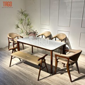 Bộ bàn ăn Rudy- Nori 1M6 4G1B LFM