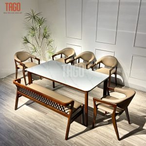 Bộ bàn ăn Rudy-Nori 1M6 5G1B