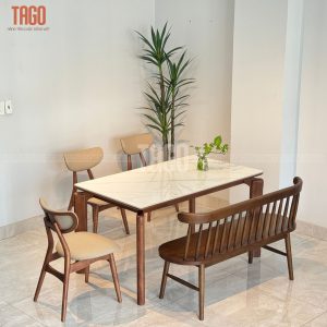 Bộ Bàn Ăn 3 Ghế Phối Bench TADI