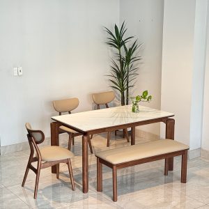 Bộ Bàn Ăn 3 Ghế Phối Bench TADI