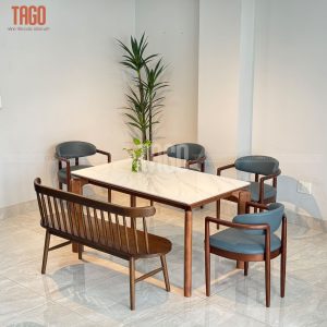 Bộ Bàn Ăn NORI 4 Ghế Phối Bench 207 1m05