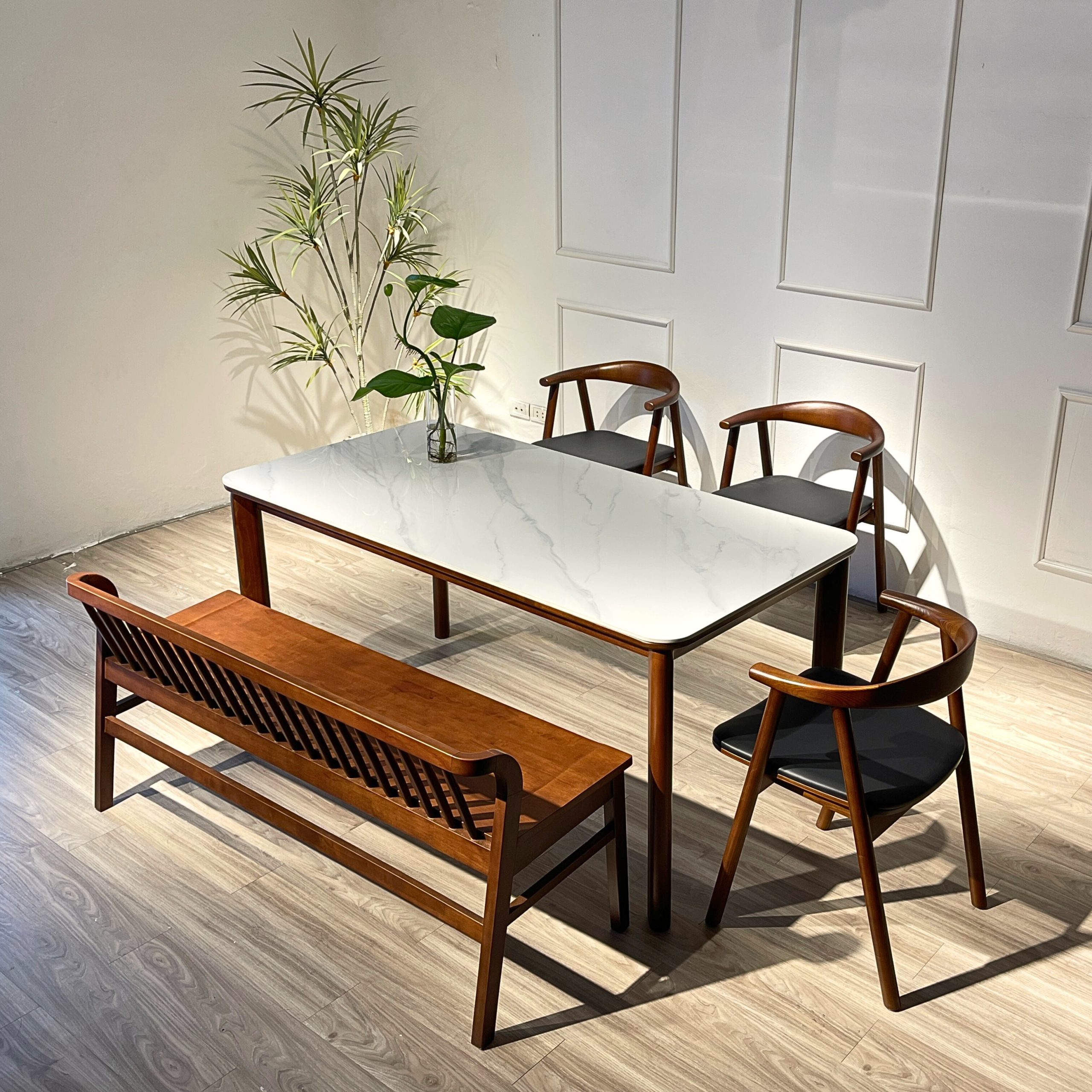 Bộ Bàn Ăn OKA 1m595 phối bench - OK2GB14 - Hình ảnh 2