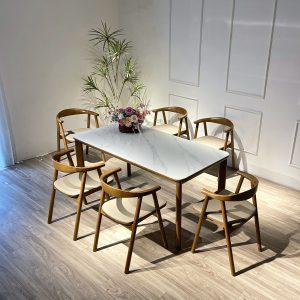 Bộ Bàn Ăn Đá OKA 1m595 - OK6G159