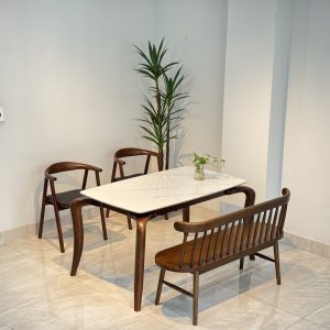 Bộ Bàn Ăn OKA 1M4 - 2 Ghế Phối Bench 207
