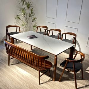 Bộ Bàn Ăn OKA 1m79 phối bench - OK5GB15